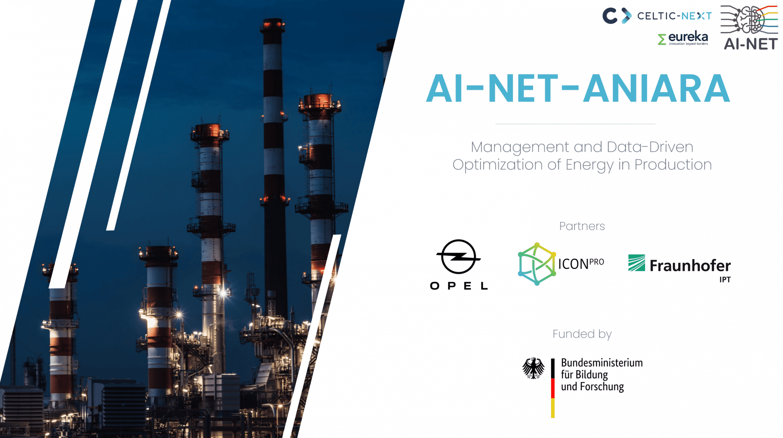 AI-NET-ANIARA Project – Management and data-driven optimization of energy in production.